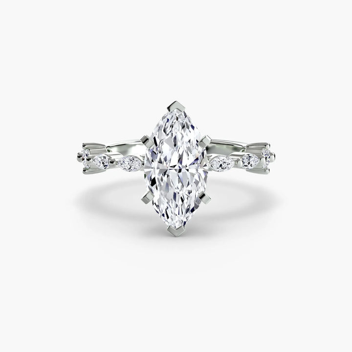 Solitaire with Eternity Pavé Roselle Jewelry