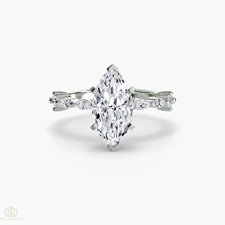 Solitaire with Eternity Pavé Roselle Jewelry