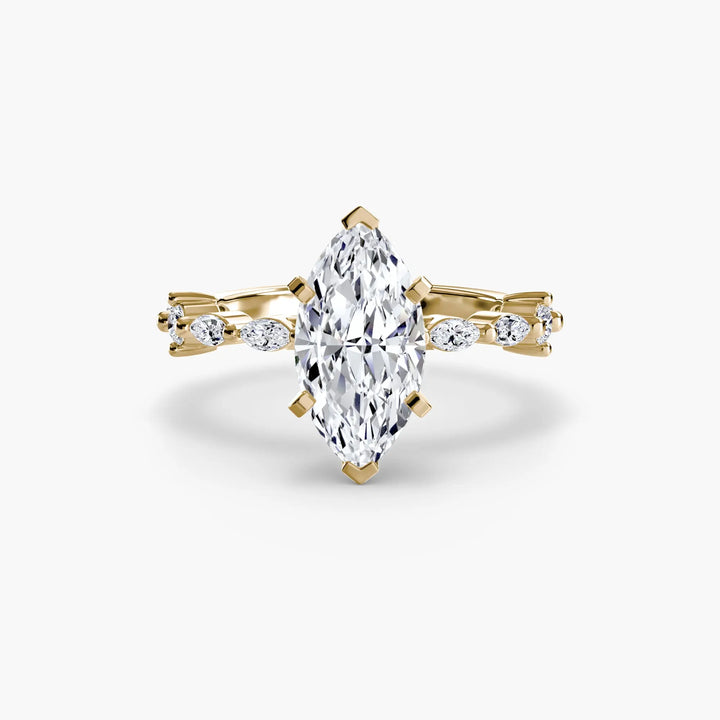 Solitaire with Eternity Pavé Roselle Jewelry