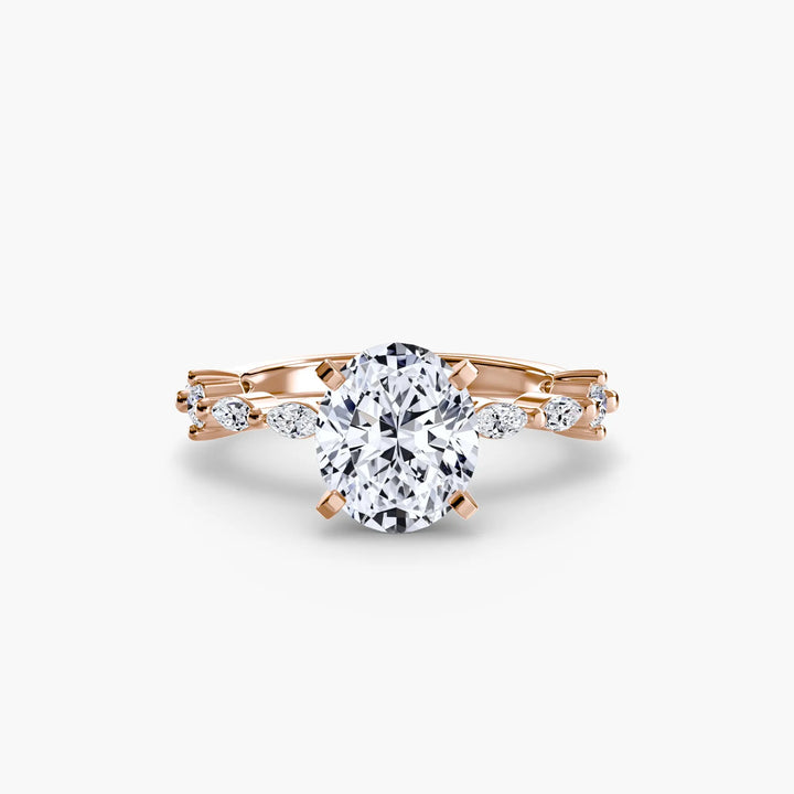 Solitaire with Eternity Pavé Roselle Jewelry