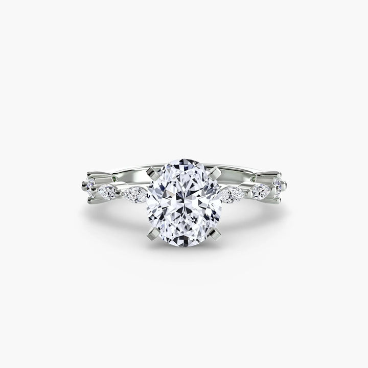 Solitaire with Eternity Pavé Roselle Jewelry