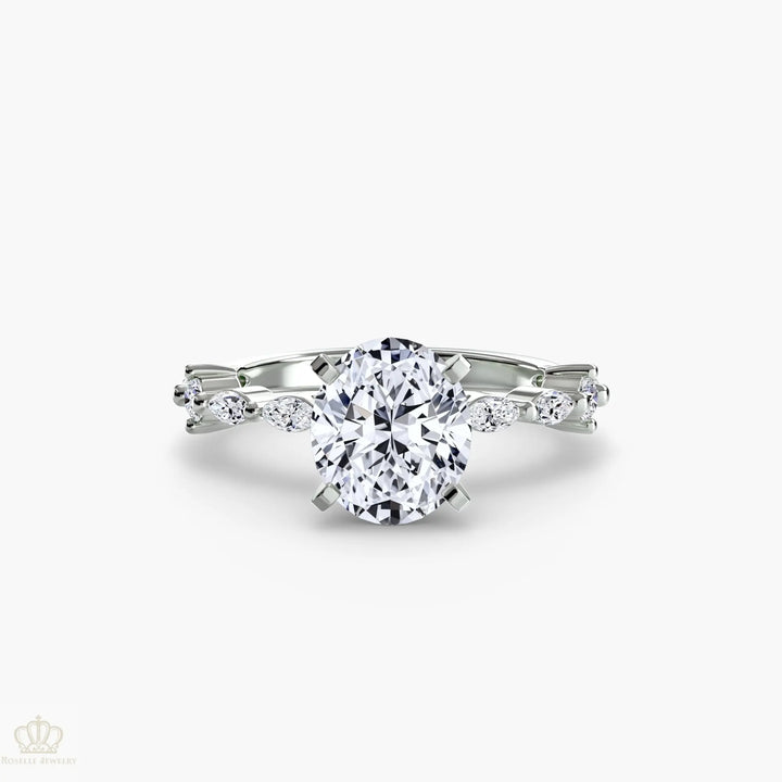 Solitaire with Eternity Pavé Roselle Jewelry