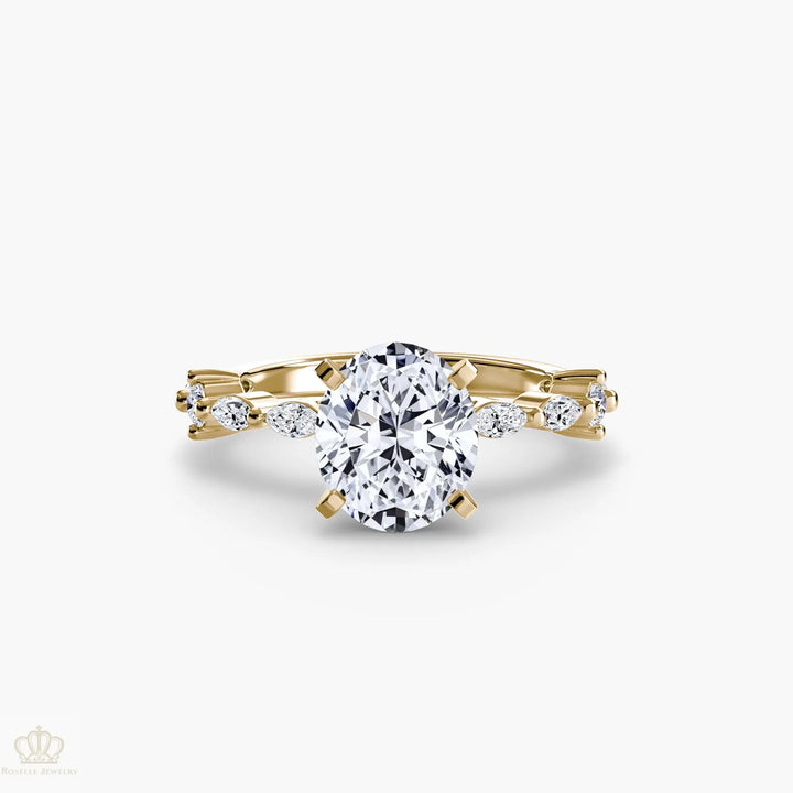 Solitaire with Eternity Pavé Roselle Jewelry