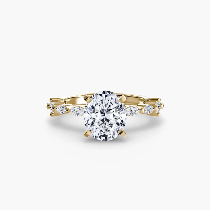Solitaire with Eternity Pavé Roselle Jewelry