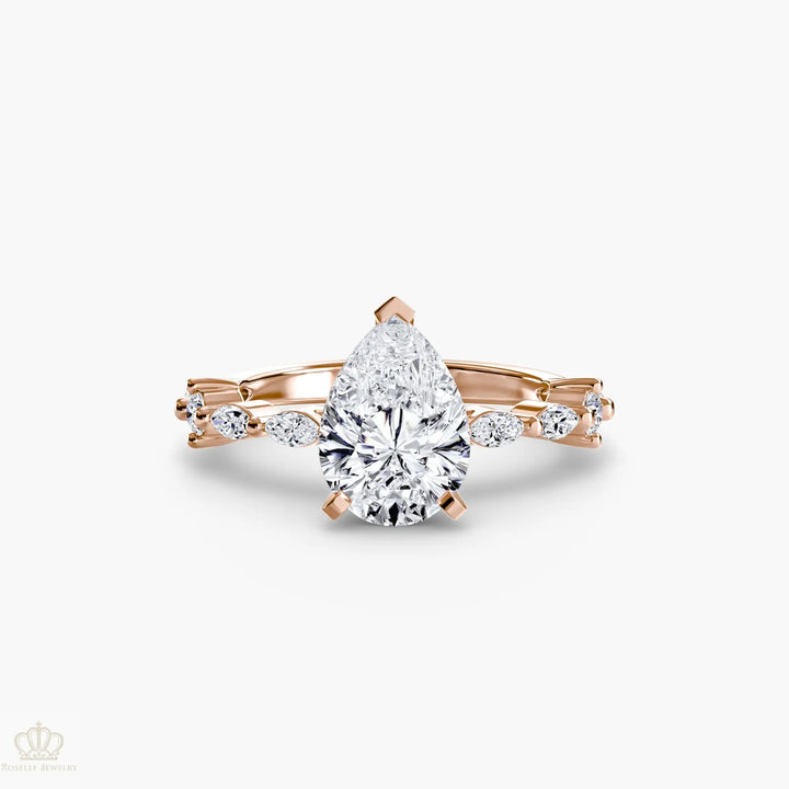 Solitaire with Eternity Pavé Roselle Jewelry