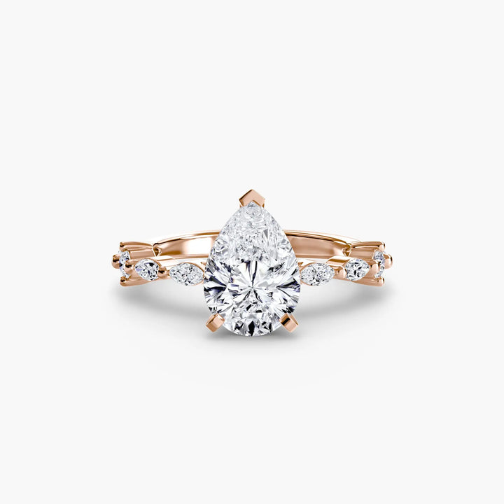 Solitaire with Eternity Pavé Roselle Jewelry