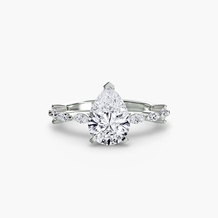 Solitaire with Eternity Pavé Roselle Jewelry