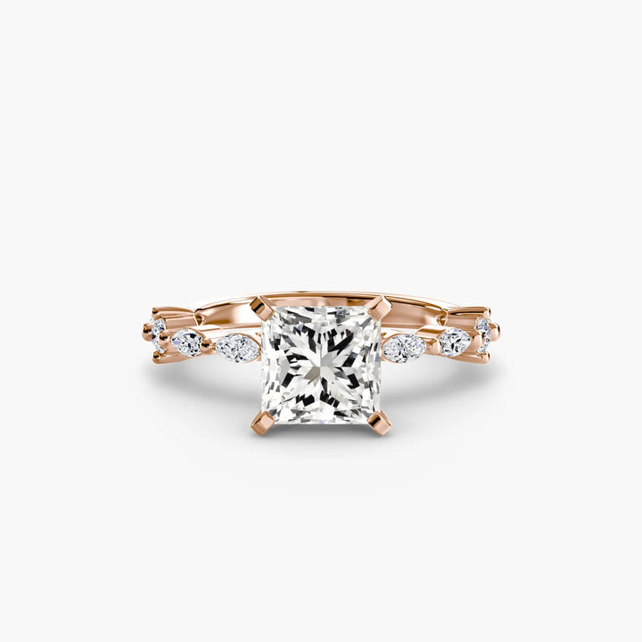 Solitaire with Eternity Pavé Roselle Jewelry