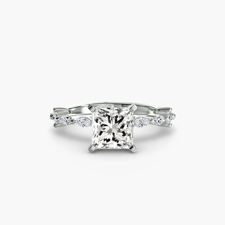 Solitaire with Eternity Pavé Roselle Jewelry