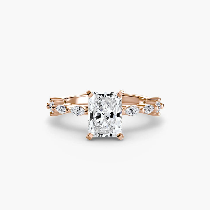 Solitaire with Eternity Pavé Roselle Jewelry