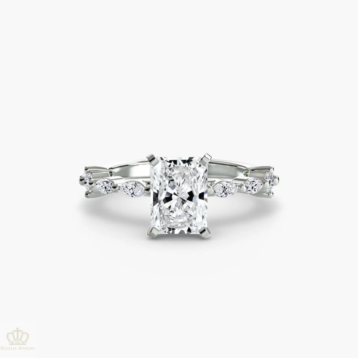 Solitaire with Eternity Pavé Roselle Jewelry