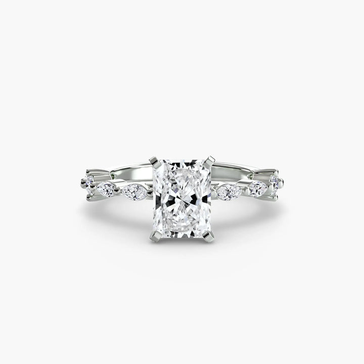 Solitaire with Eternity Pavé Roselle Jewelry