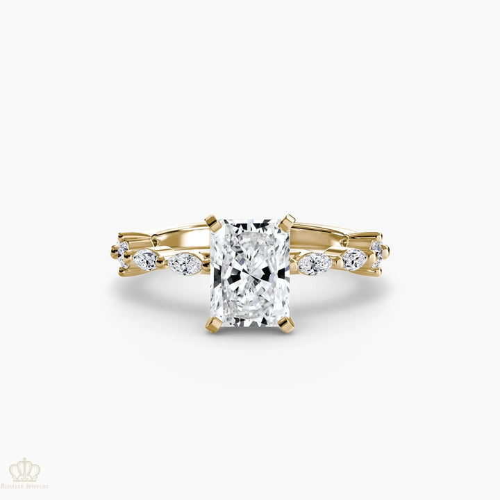 Solitaire with Eternity Pavé Roselle Jewelry
