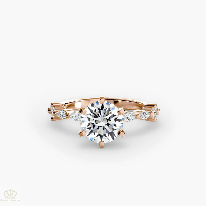 Solitaire with Eternity Pavé Roselle Jewelry