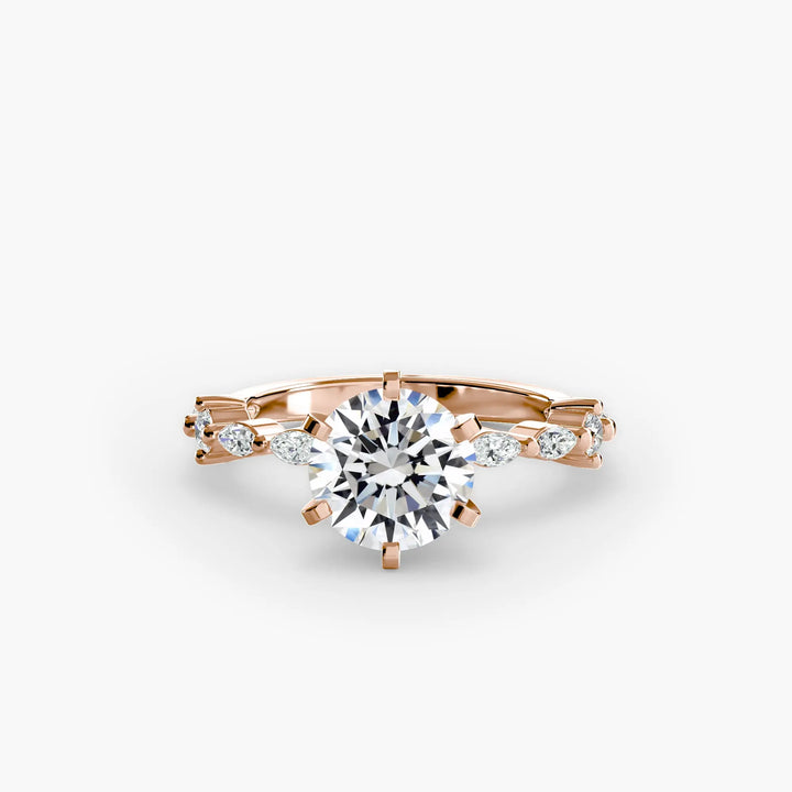 Solitaire with Eternity Pavé Roselle Jewelry