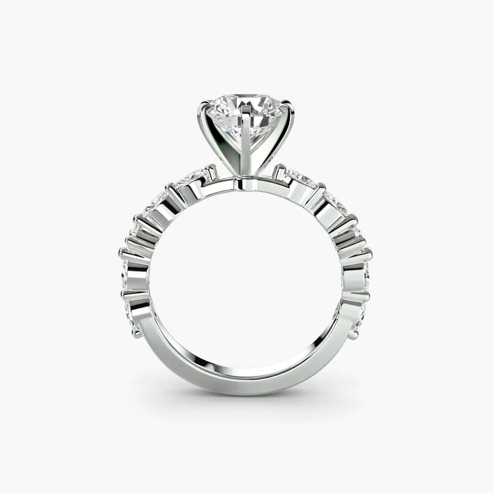 Solitaire with Eternity Pavé Roselle Jewelry