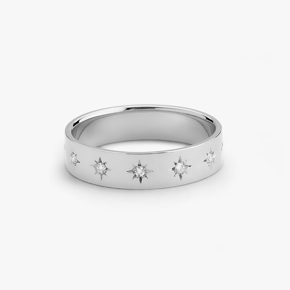 OBFJ1664 - 14K Gold Starburst Band 4