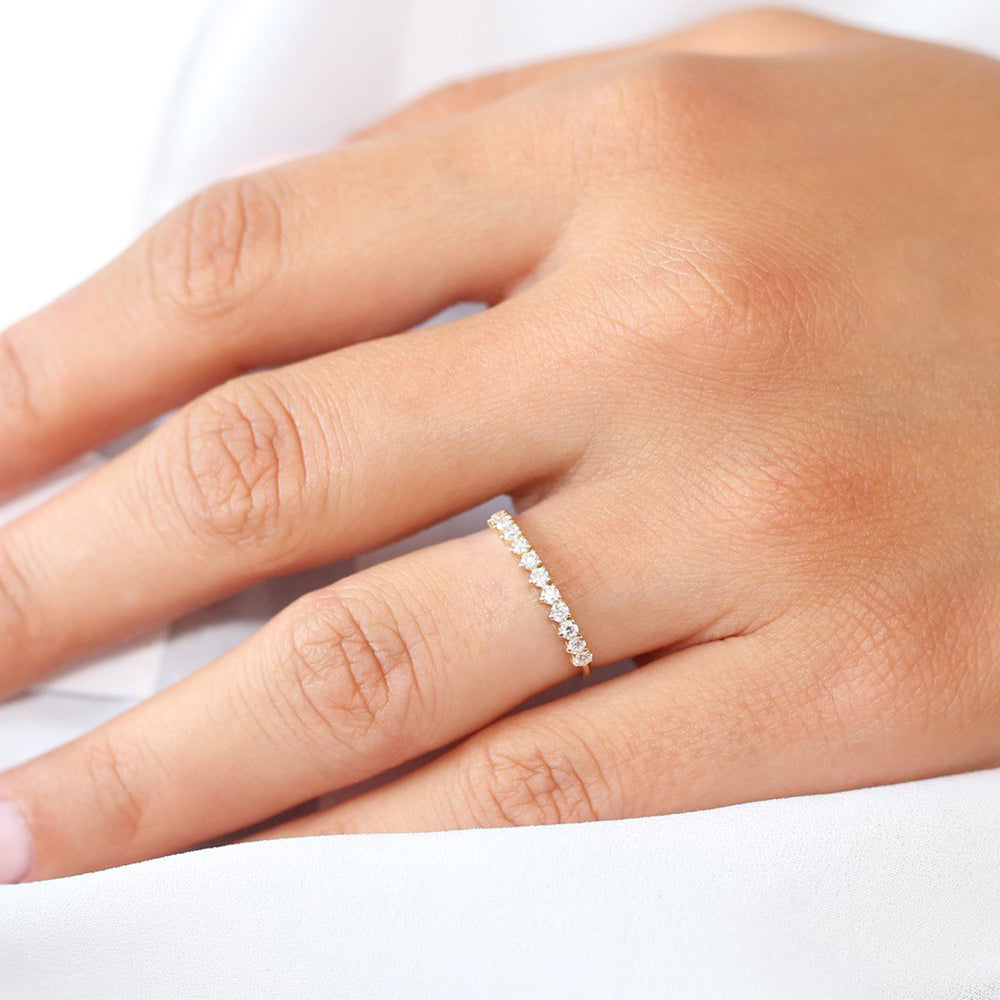 OBFJ1752 - 14K Gold 3 Prong Diamond Wedding Ring 3
