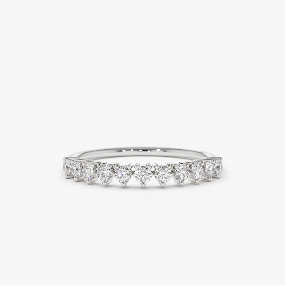 OBFJ1752 - 14K Gold 3 Prong Diamond Wedding Ring 6