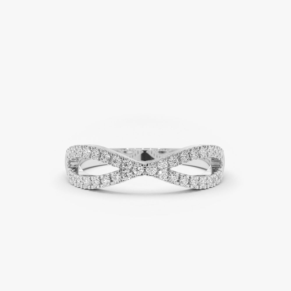 OBFJ1756 - 14K Gold Eternity Diamond Wedding Band 8