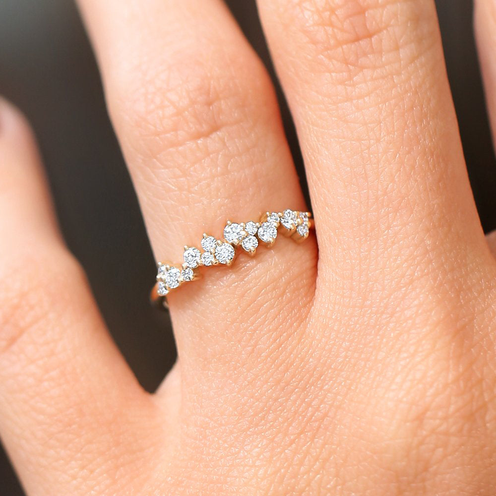 OBFJ1971 - 14k  Diamond Statement Cluster Ring 2
