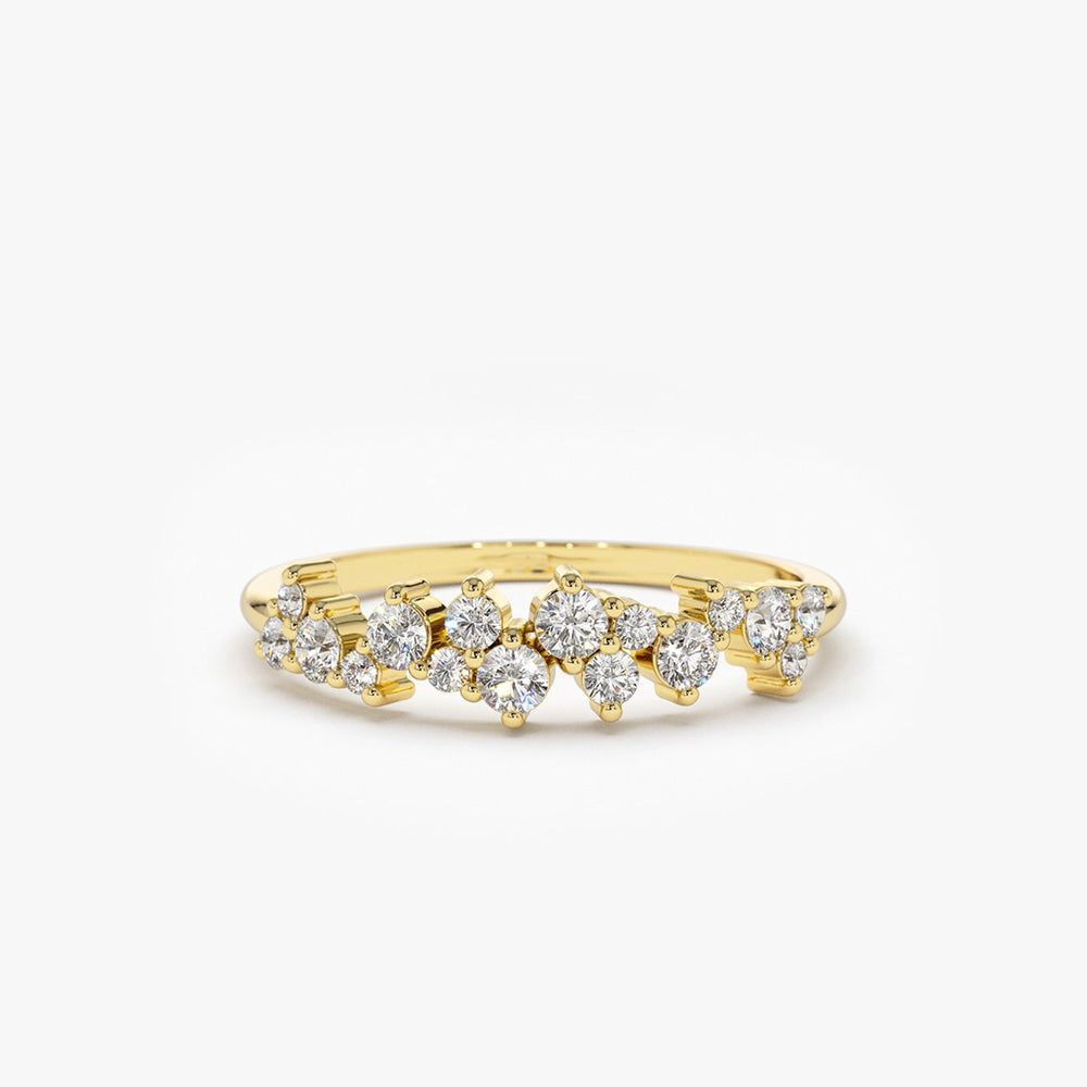 OBFJ1971 - 14k  Diamond Statement Cluster Ring 1