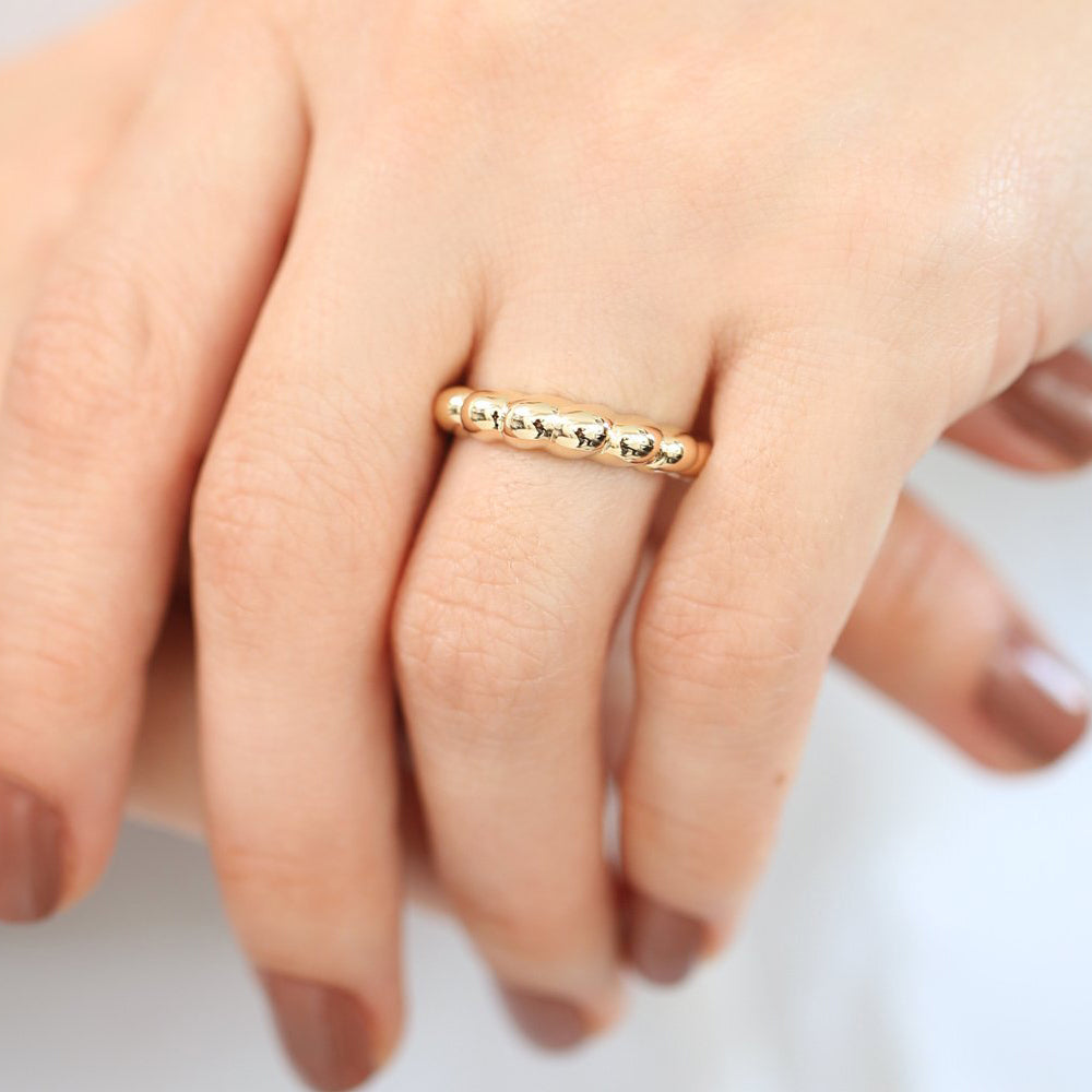 OBFJ1935 - 14k Chunky Twisted Dome Ring 2