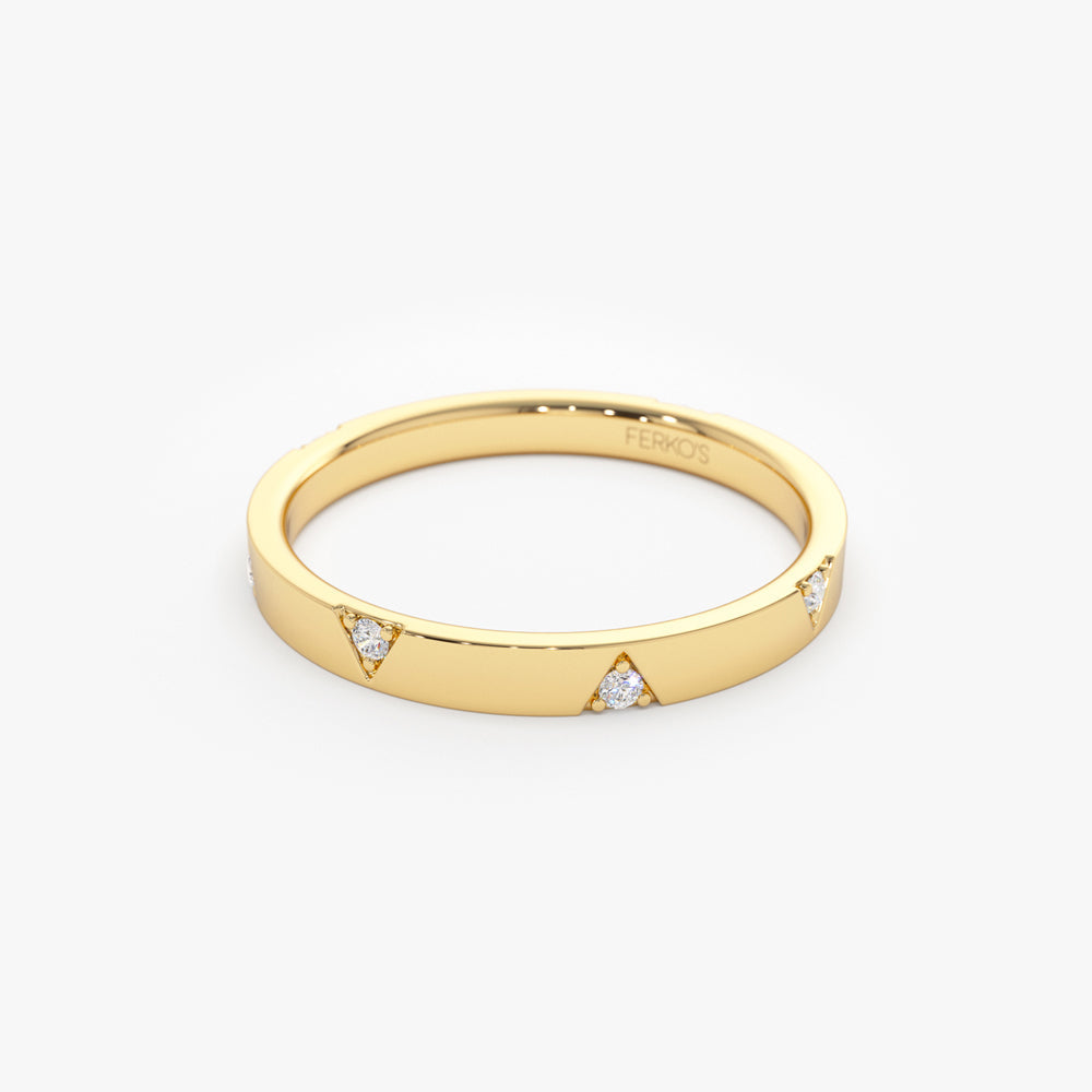 OBFJ2151 - Unique Diamond Full Eternity Ring ring in selectable metal and diamond options - Roselle Jewelry view 6
