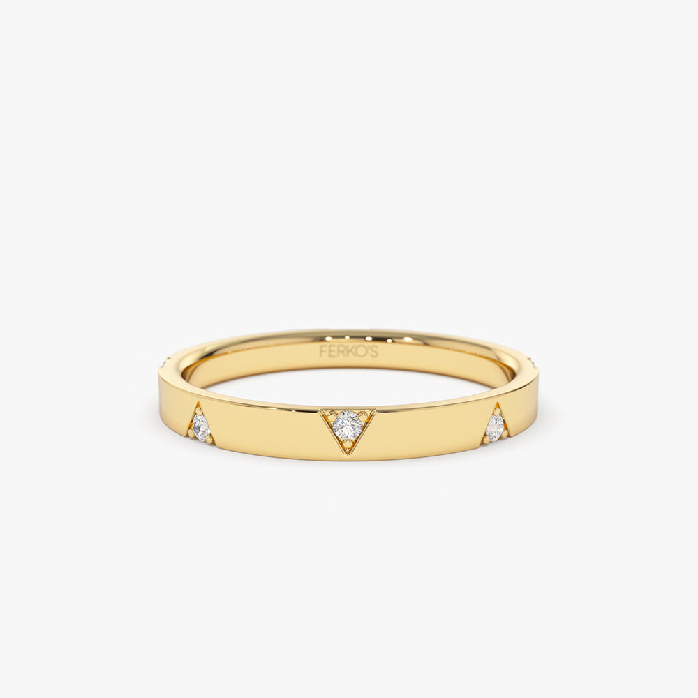 OBFJ2151 - Unique Diamond Full Eternity Ring ring in selectable metal and diamond options - Roselle Jewelry view 1