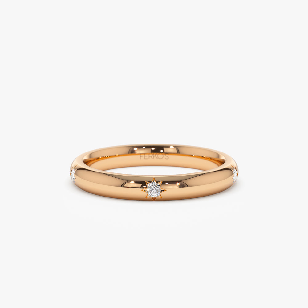 OBFJ2253 - Star Setting Full Eternity Diamond Ring in ring in selectable metal and diamond options - Roselle Jewelry view 4