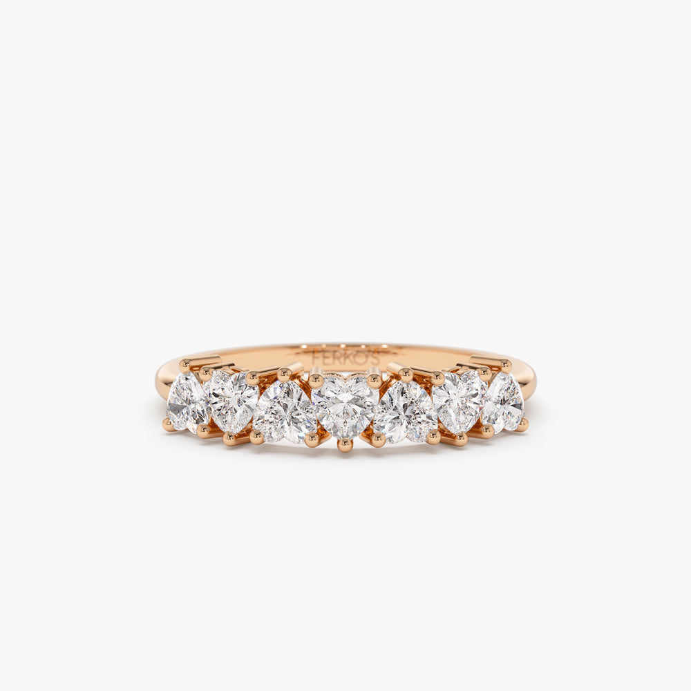 OBFJ1501 - 14k Heart Shape Up Down Prong Setting Diamond Ring 5