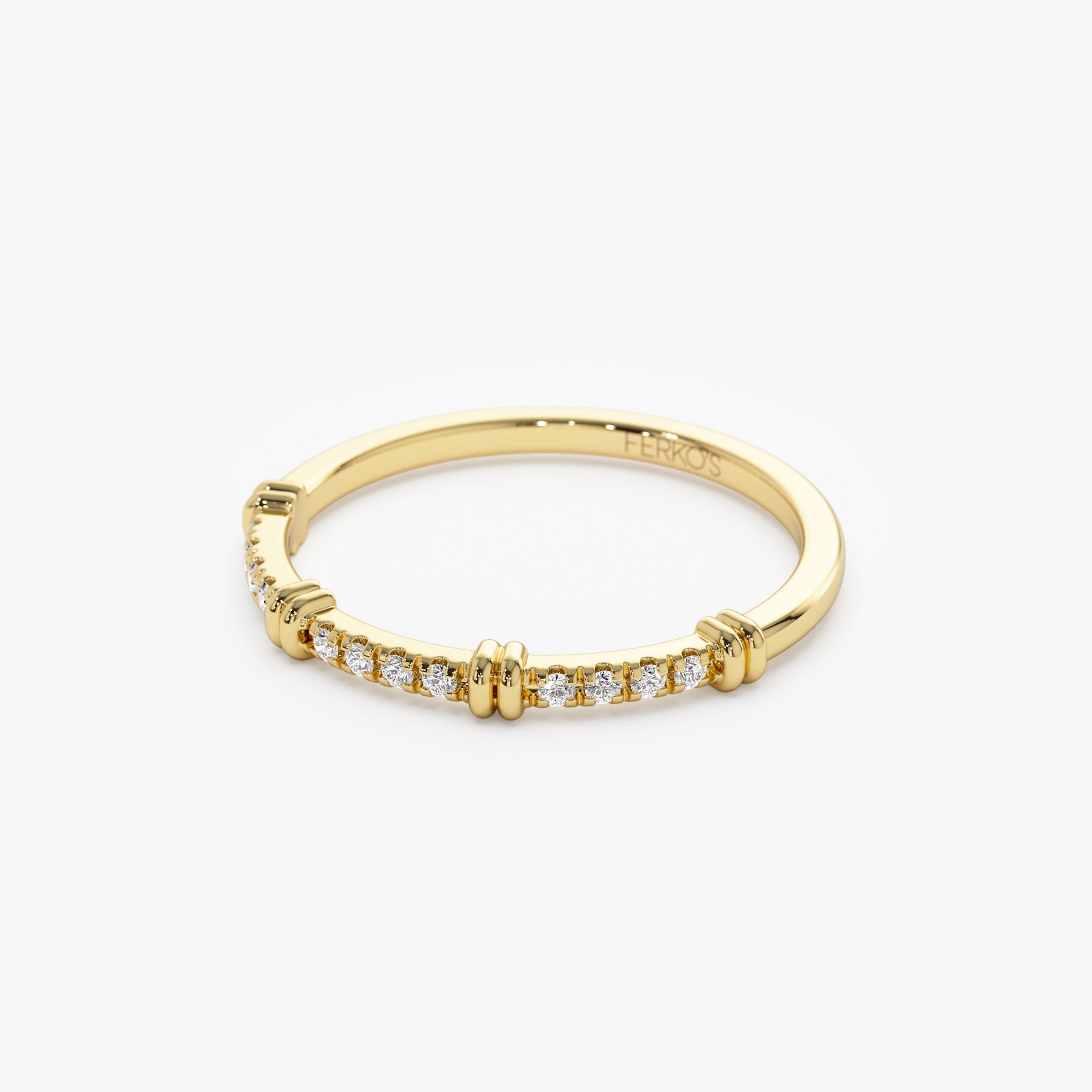 OBFJ1202 - 14k Unique Petite Diamond Stack Band 8