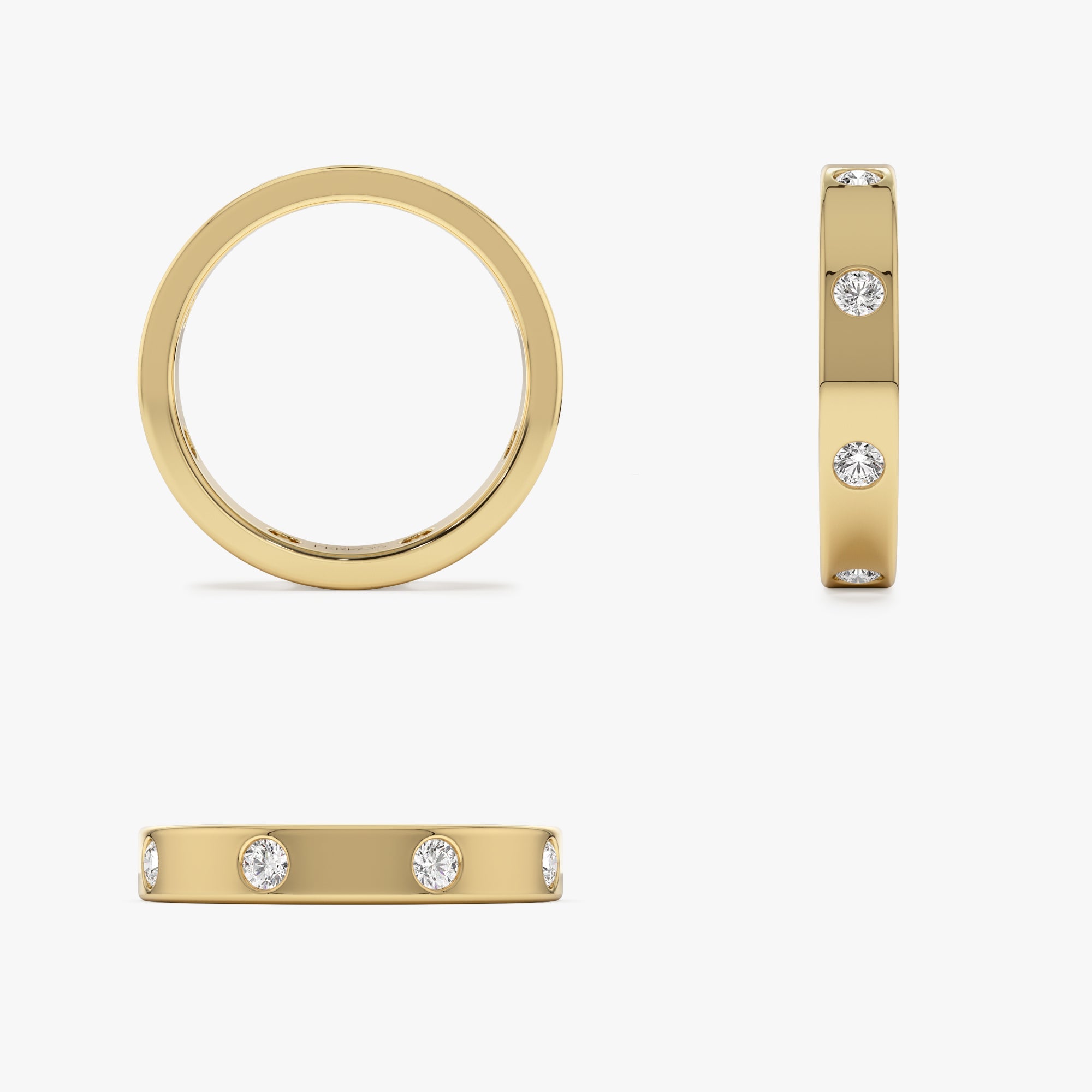 OBFJ1309 - 14k Full Eternity Flush Setting Round Diamond Band 8