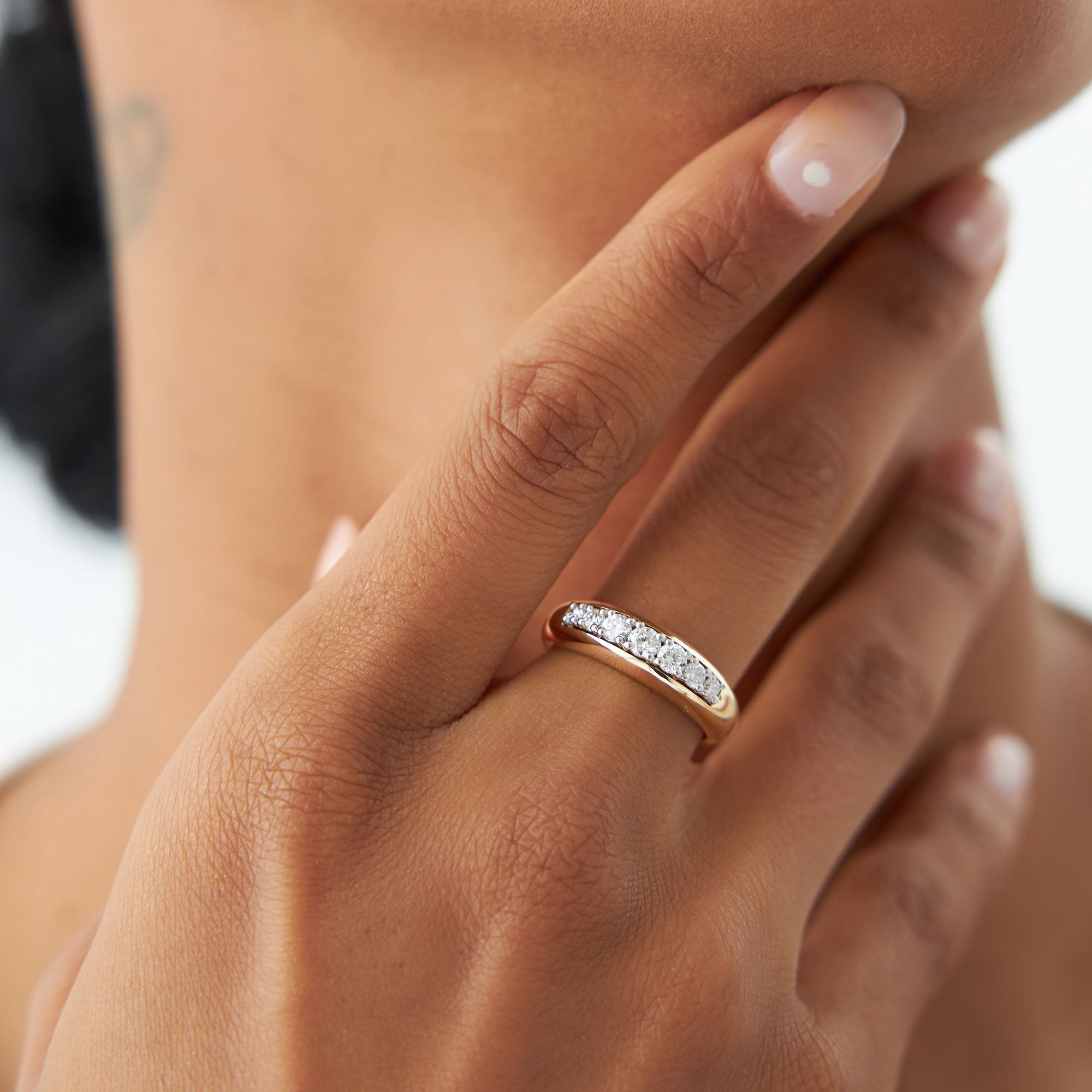 OBFJ1158 - 14k Dome Diamond Ring 2
