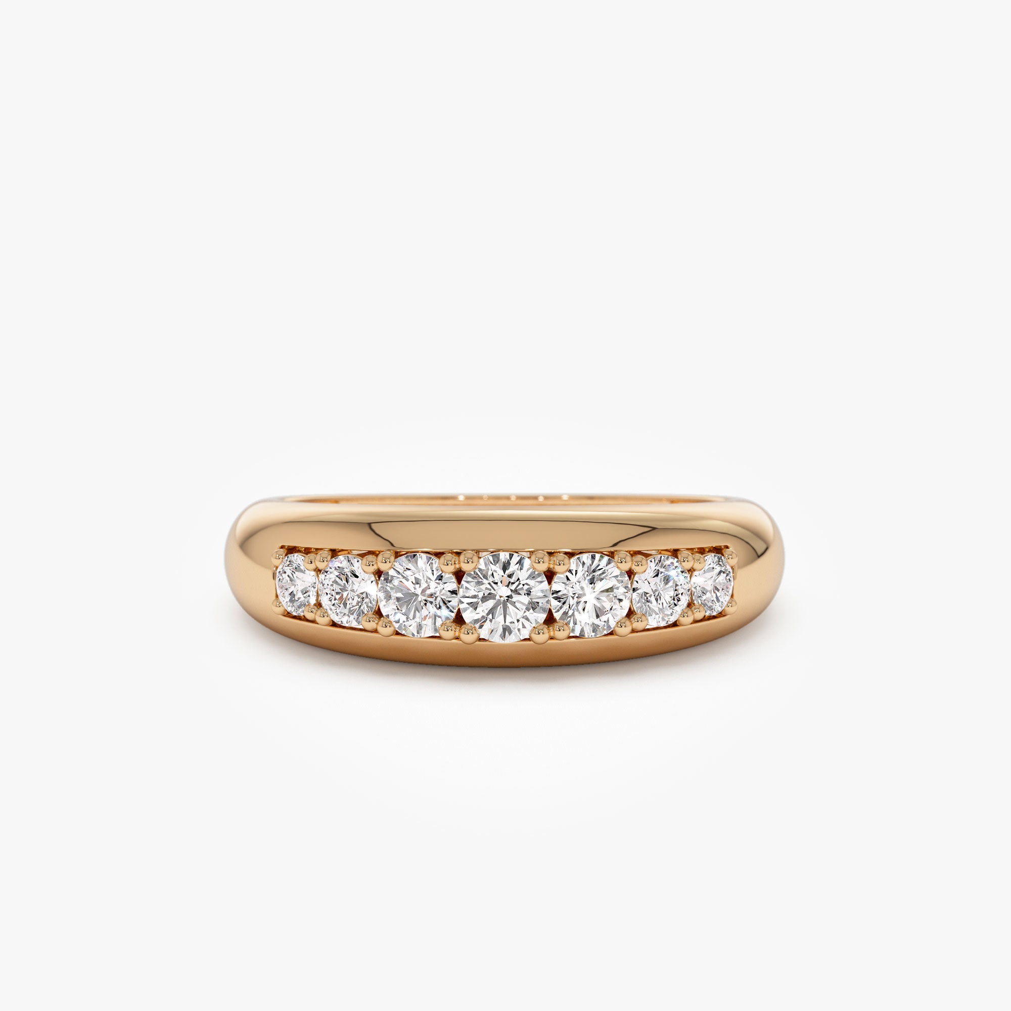 OBFJ1158 - 14k Dome Diamond Ring 6
