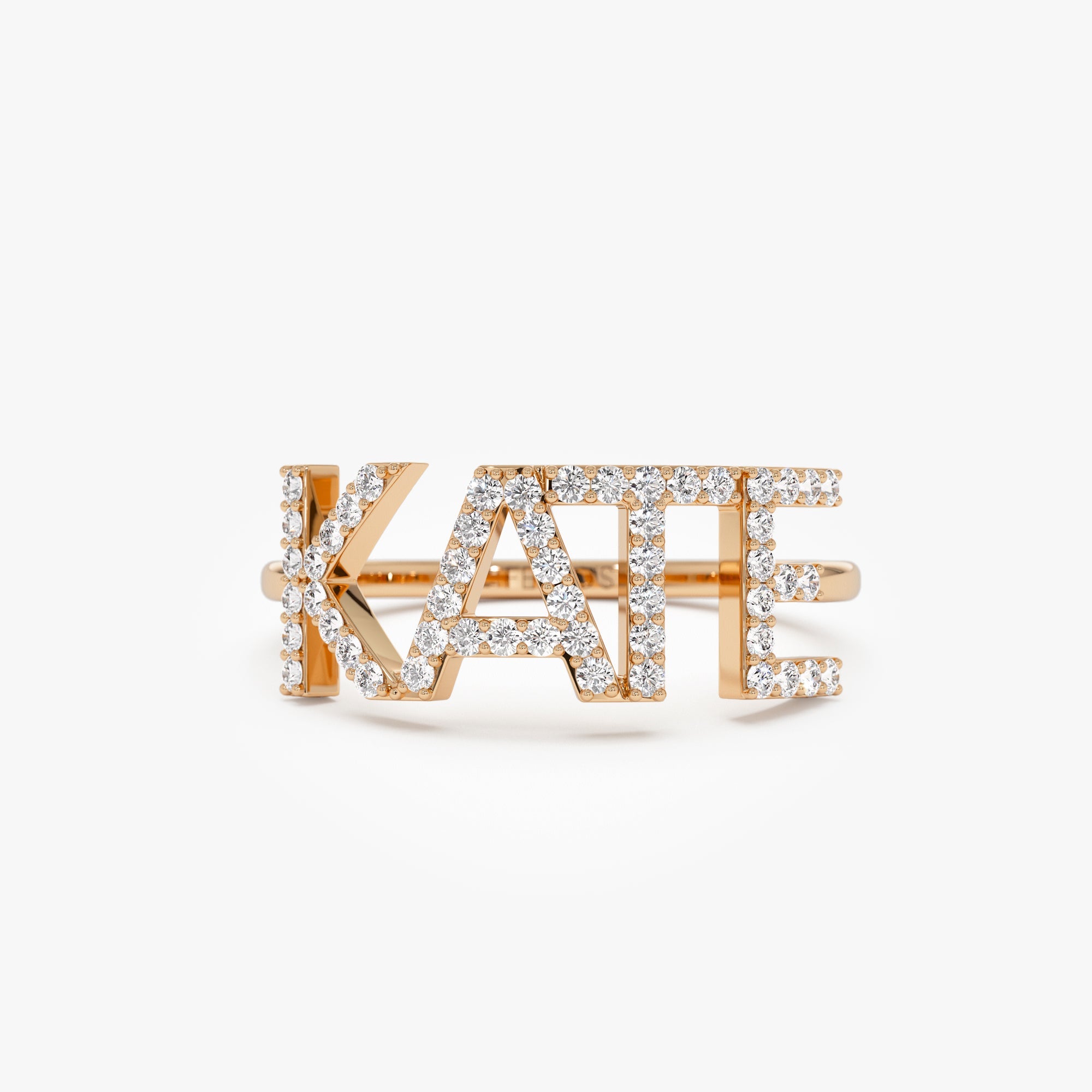 OBFJ0927 - 14K Diamond Personalized Name Ring 6
