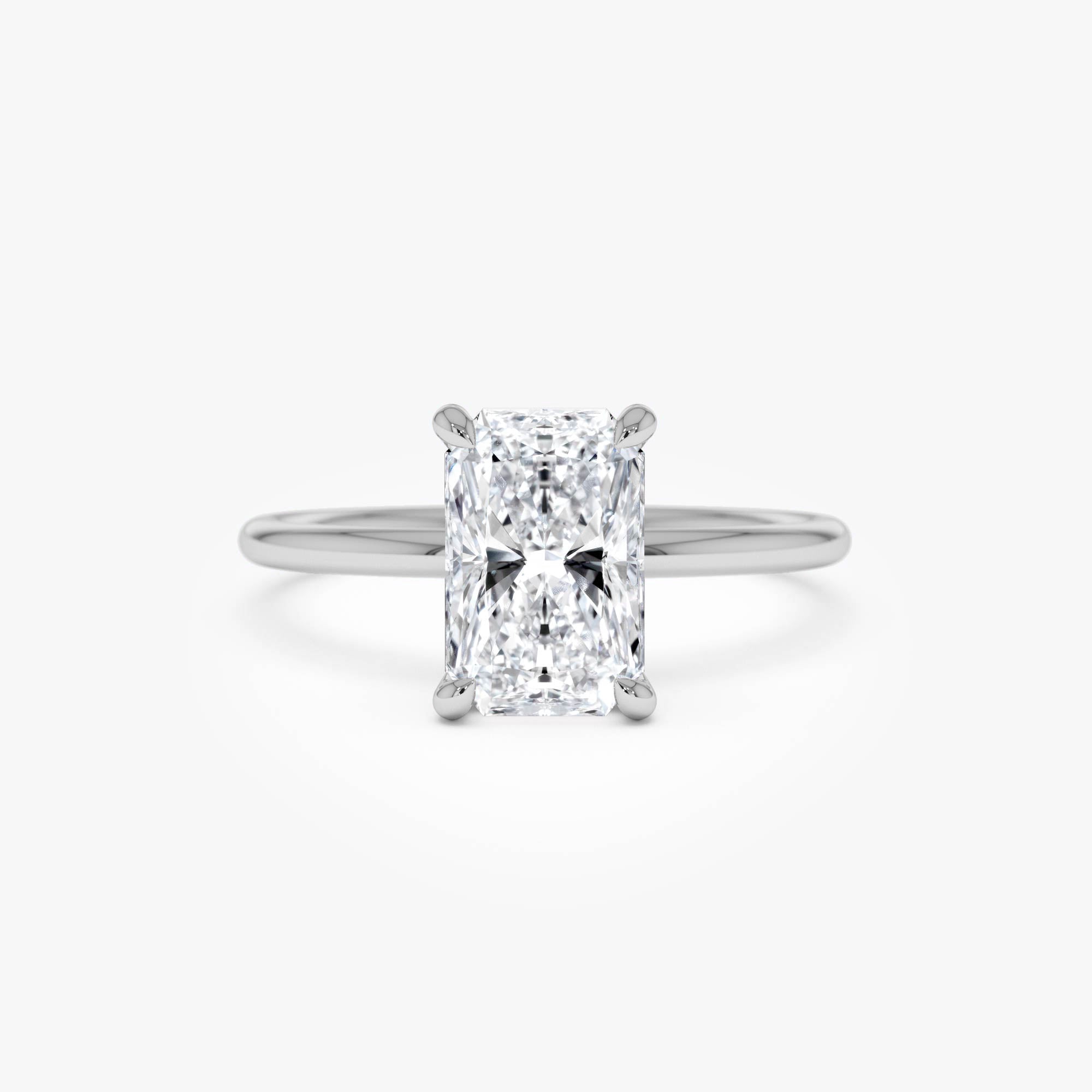 OBFJ0597 - 1.50 Ctw 14k Radiant Cut Lab Grown Diamond Hidden Halo Engagement Ring – Aurora 6