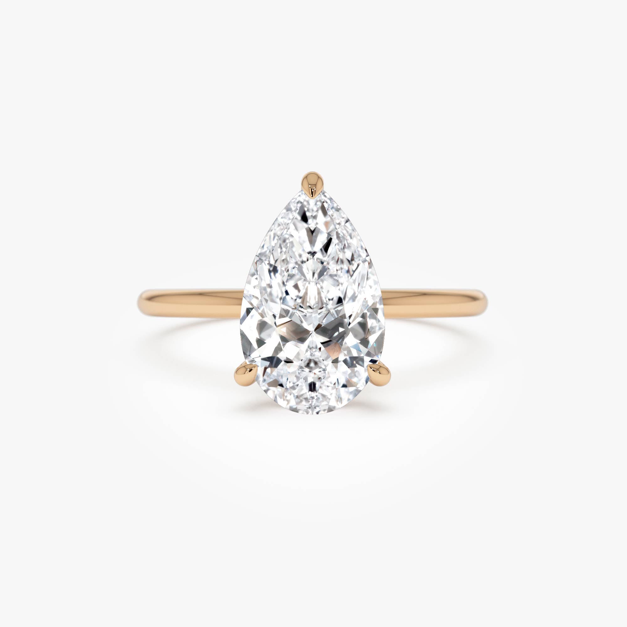OBFJ0596 - 2.00 Ctw 14k Pear Shaped Lab Grown Diamond Hidden Halo Engagement Ring – Amara 7