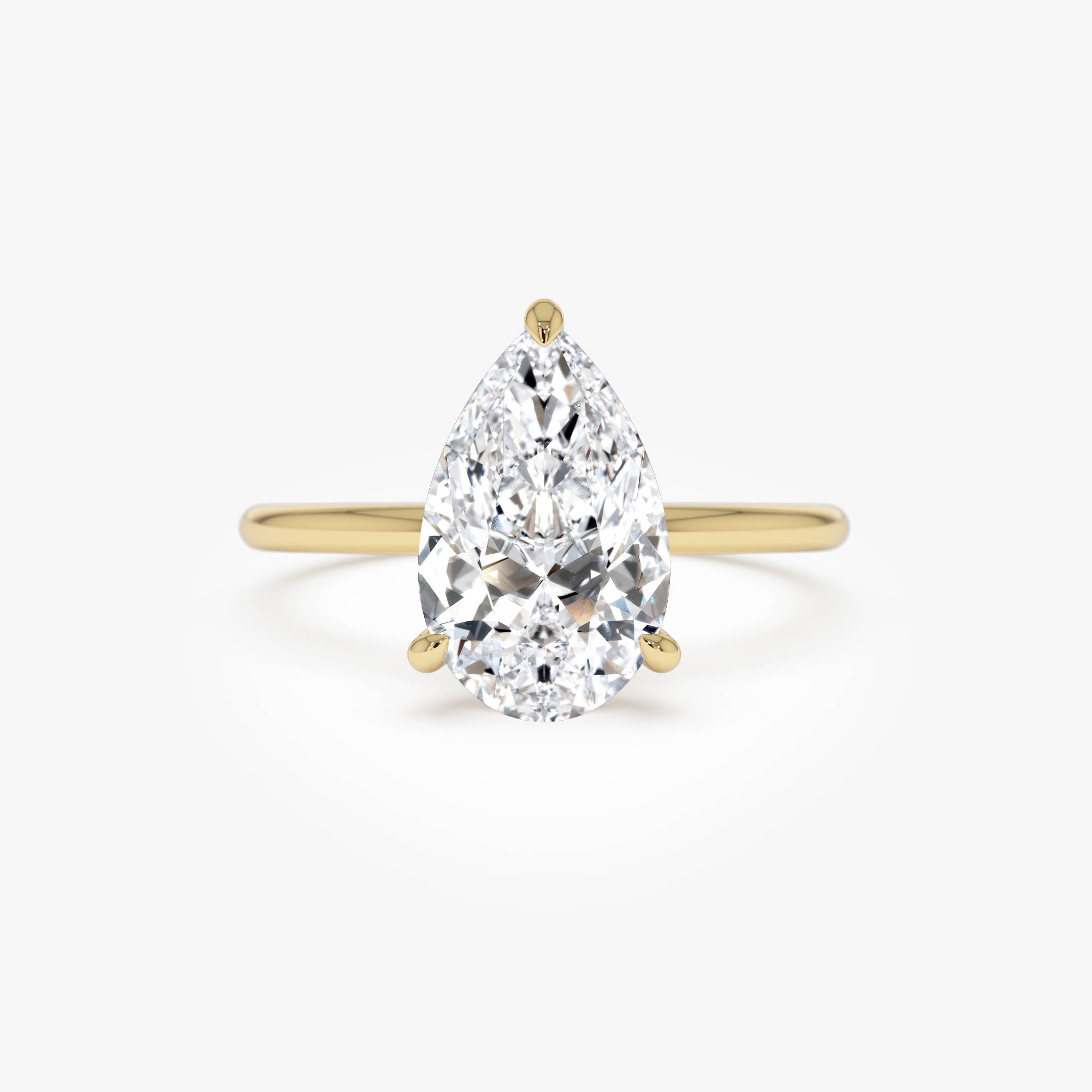 OBFJ0596 - 2.00 Ctw 14k Pear Shaped Lab Grown Diamond Hidden Halo Engagement Ring – Amara 1