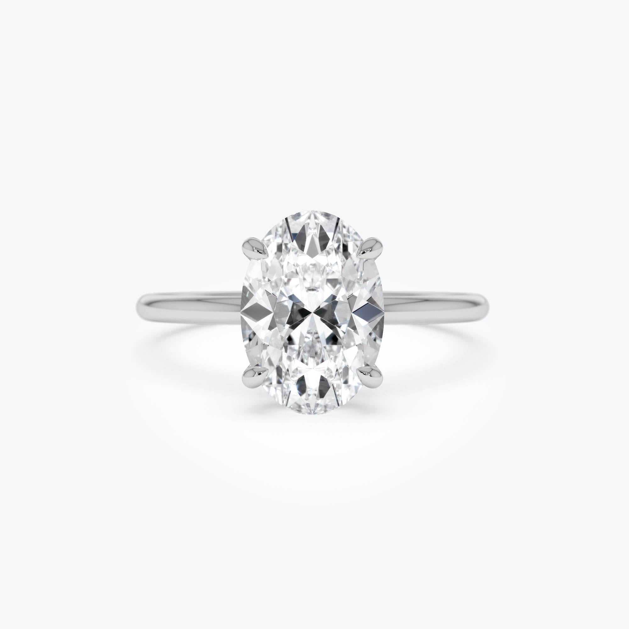 OBFJ0587 - 2.00 Ctw 14k Oval Shaped Prong Setting Lab Grown Diamond Engagement Ring – Odessa 9