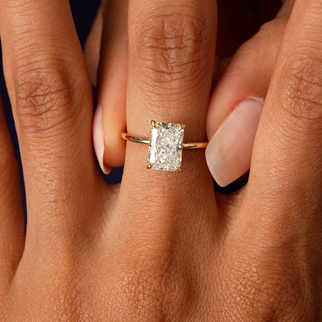 OBFJ0586 - 2.00 Ctw 14k Radiant Cut Prong Setting Lab Grown Diamond Engagement Ring – Corinne 4