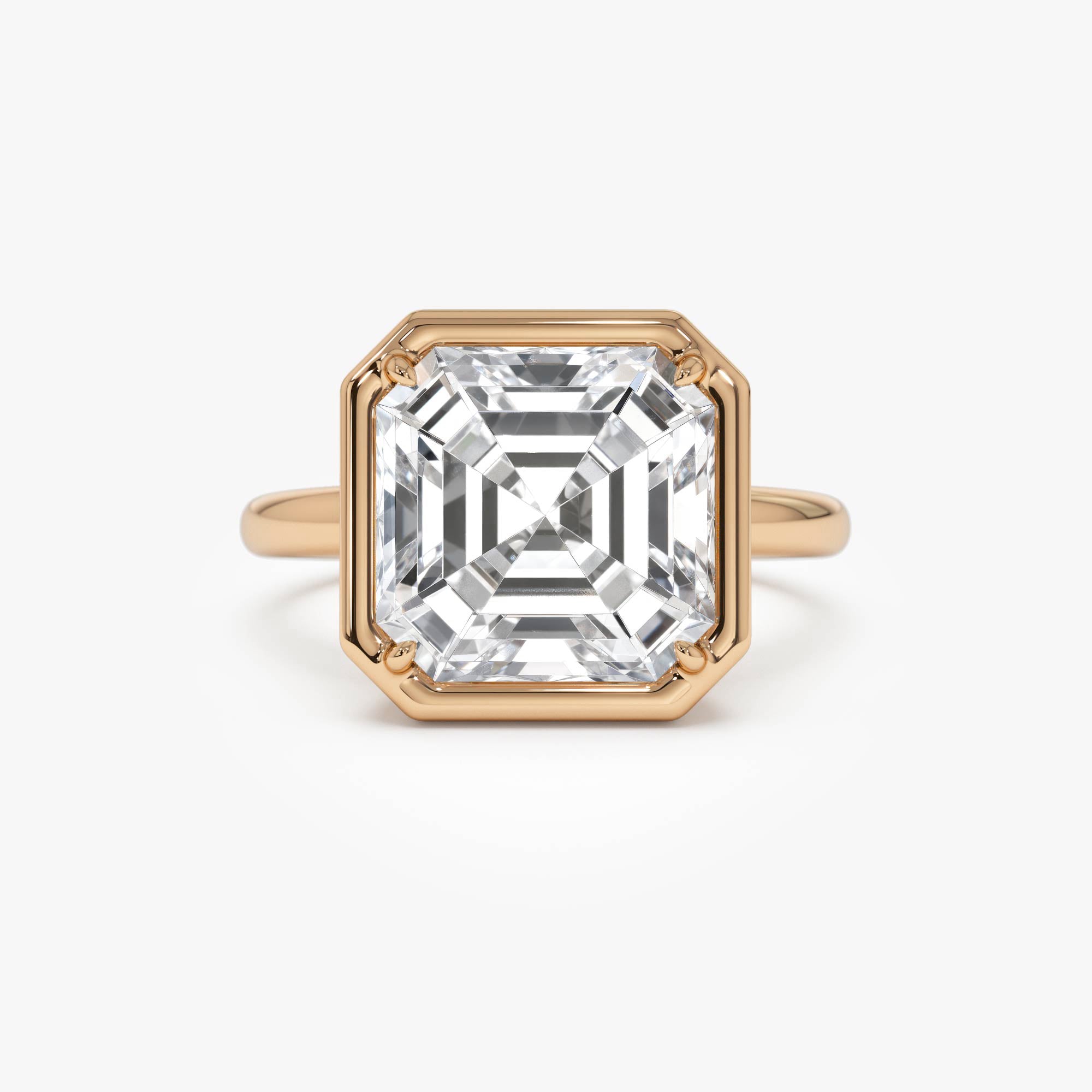 OBFJ0416 - 5.00ctw 14k Asscher Cut Lab Grown Diamond Engagement Ring - Ciro 8