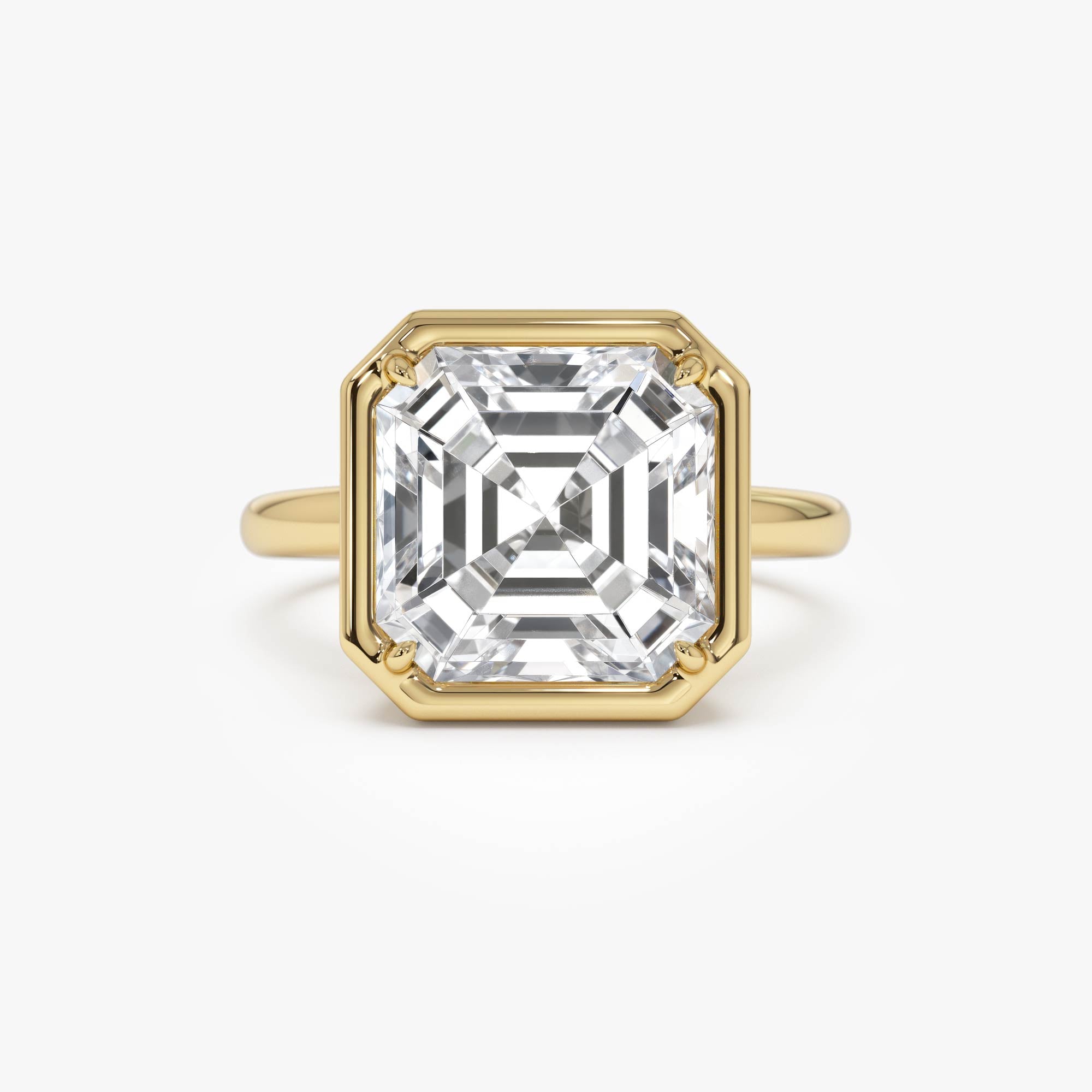 OBFJ0416 - 5.00ctw 14k Asscher Cut Lab Grown Diamond Engagement Ring - Ciro 1