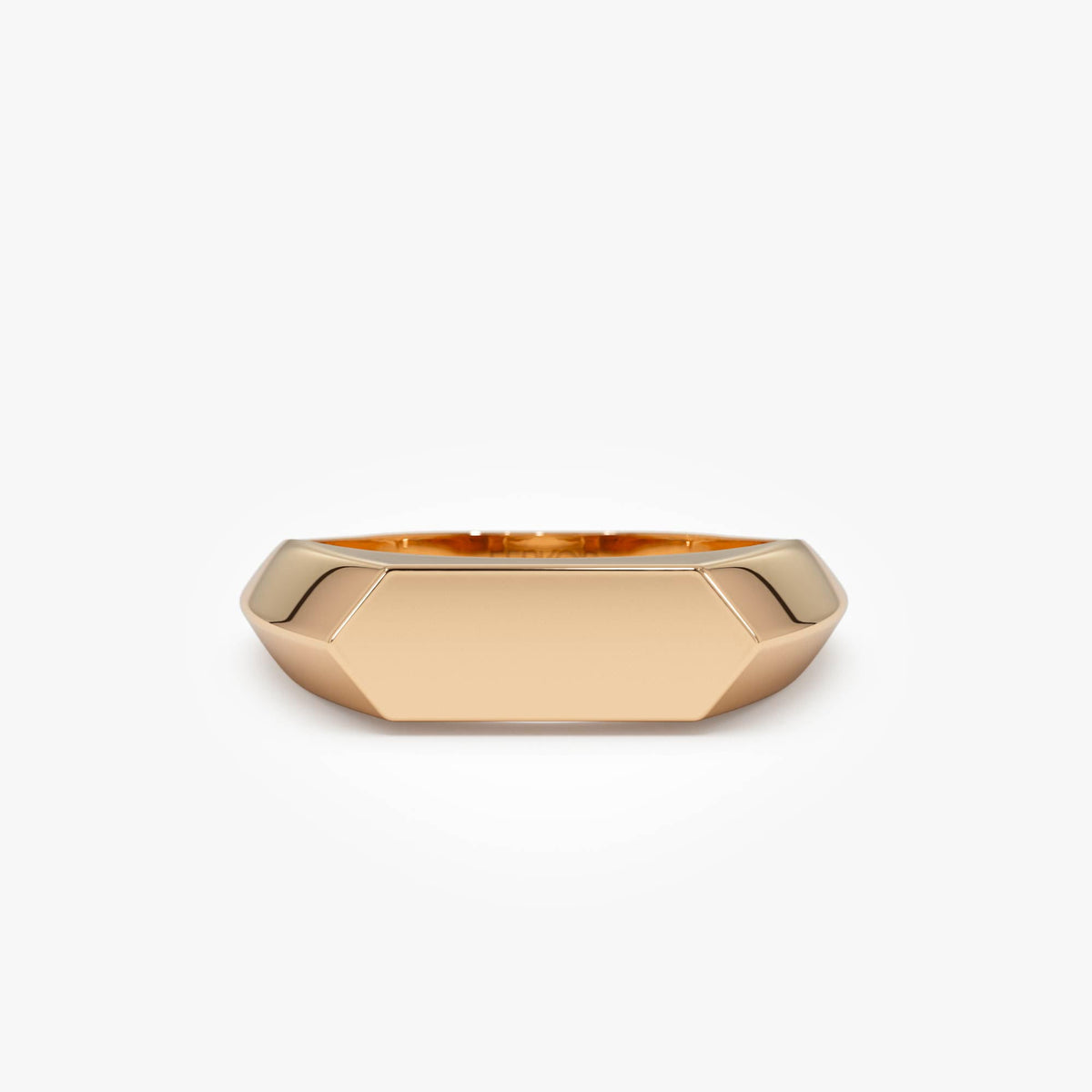 OBFJ0430 - Geometric Band ring in selectable metal and diamond options - Roselle Jewelry view 7