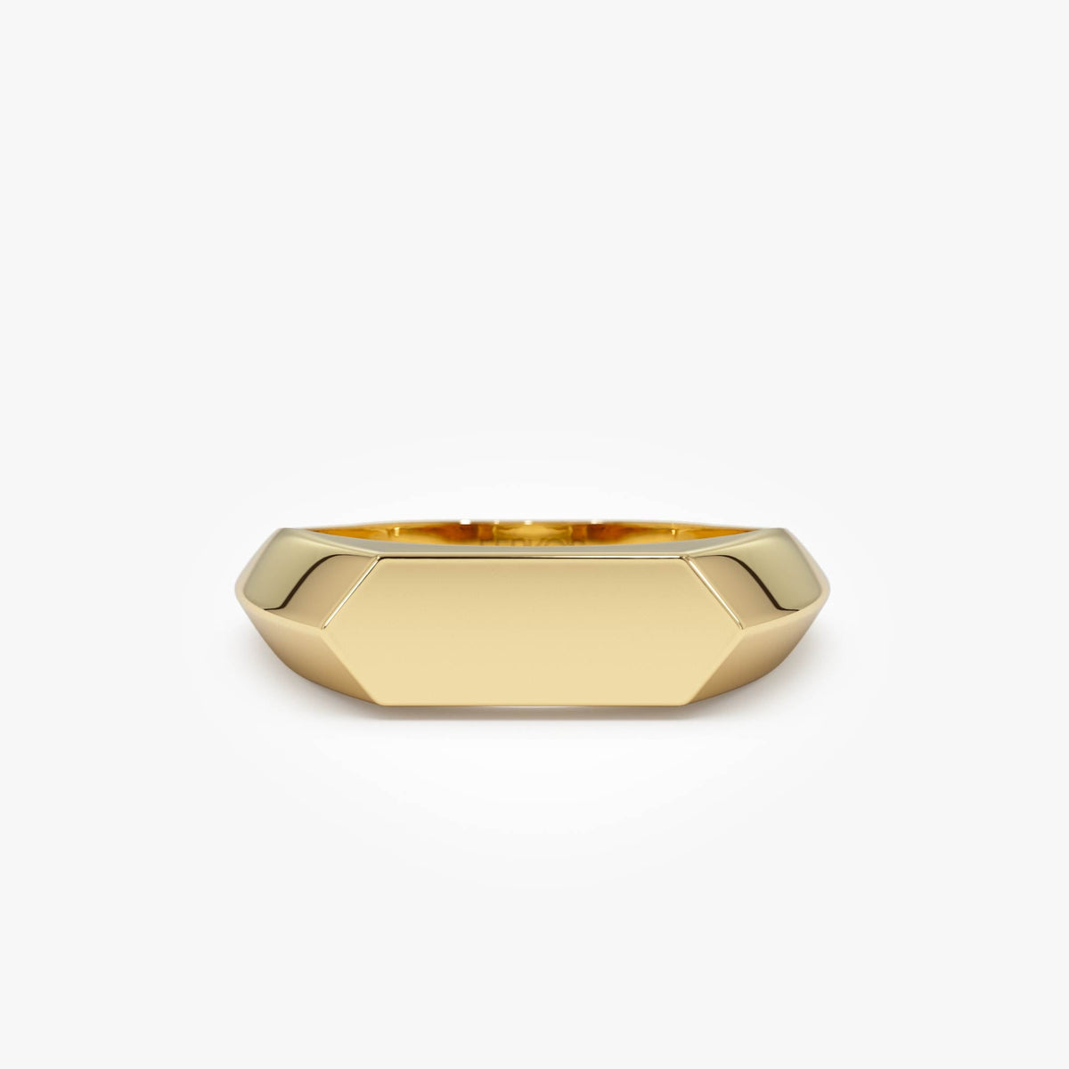OBFJ0430 - Geometric Band ring in selectable metal and diamond options - Roselle Jewelry view 1