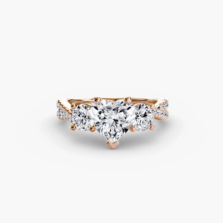 Three-Stone with Pavé Band 2 Roselle Jewelry