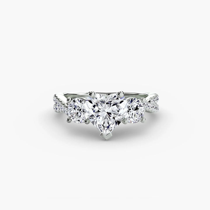Three-Stone with Pavé Band 2 Roselle Jewelry