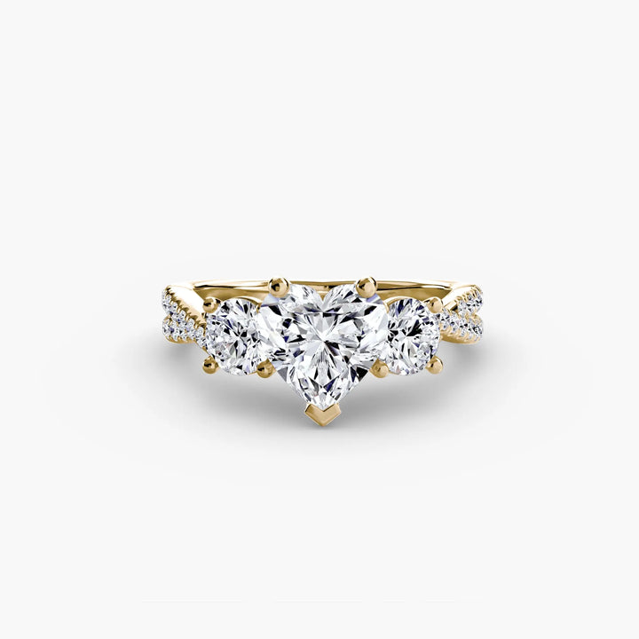 Three-Stone with Pavé Band 2 Roselle Jewelry