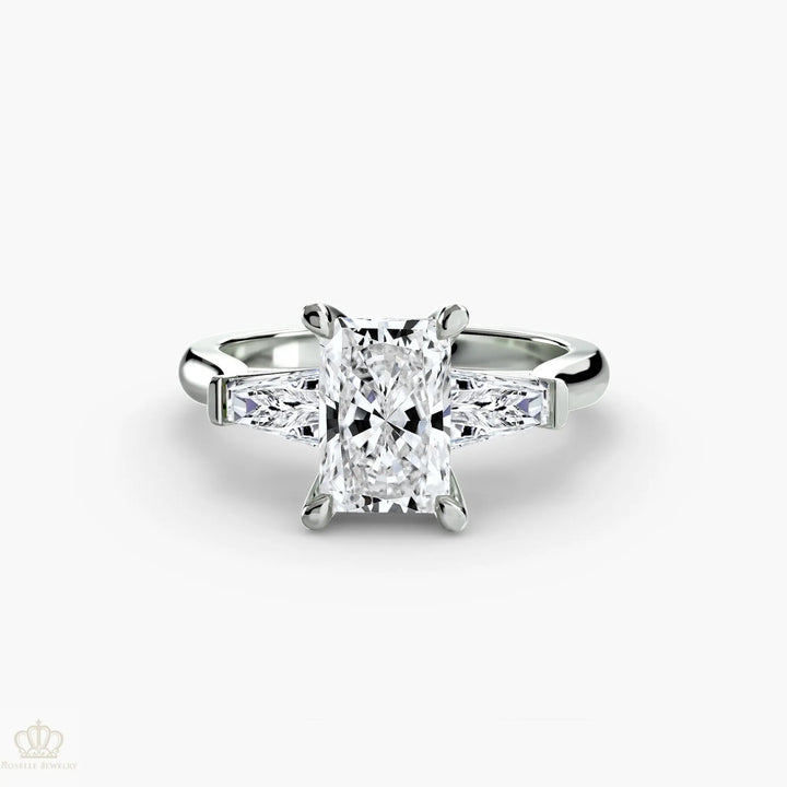 Three-Stone Ring (Baguette Side Stones) 2 Roselle Jewelry