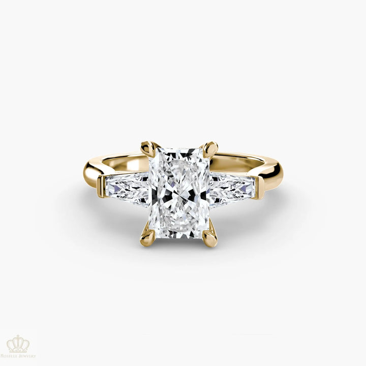 Three-Stone Ring (Baguette Side Stones) 2 Roselle Jewelry